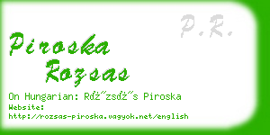 piroska rozsas business card